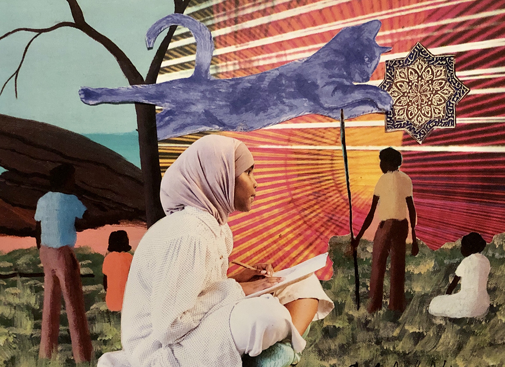 Contemplative collage